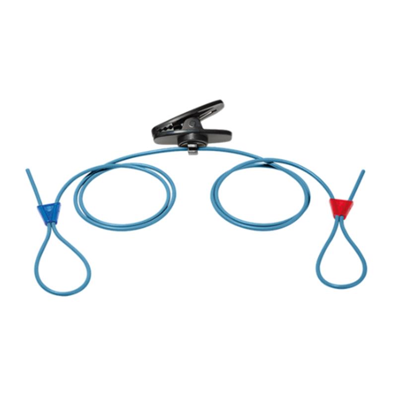 Set of rubber connecting (blue) Cord Red / Blue trapeze clip